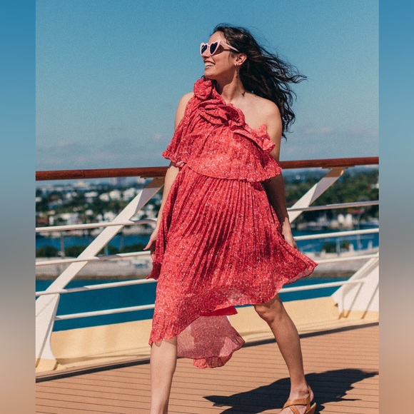 Amur Pleated One Shoulder Dress - Picture 4 of 10